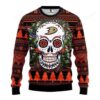 Nhl Anaheim Ducks Skull Flower Ugly Christmas Sweater
