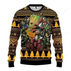 Nhl Boston Bruins Groot Hug Ugly Christmas Sweater