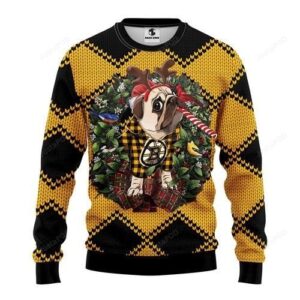 Nhl Boston Bruins Pug Dog Ugly Christmas Sweater