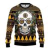 Nhl Boston Bruins Skull Flower Ugly Christmas Sweater