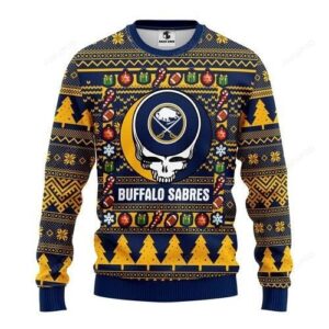 Nhl Buffalo Sabres Grateful Dead Ugly Christmas Sweater