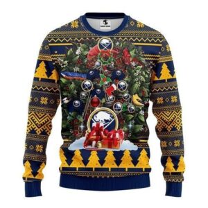 Nhl Buffalo Sabres Tree Christmas Ugly Christmas Sweater