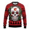 Nhl Calgary Flames Skull Flower Ugly Christmas Sweater