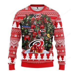 Nhl Carolina Hurricanes Tree Christmas Ugly Christmas Sweater