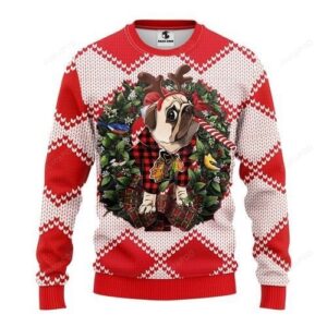 Nhl Chicago Blackhawks Pug Dog Ugly Christmas Sweater