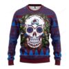 Nhl Colorado Avalanche Skull Flower Ugly Christmas Sweater