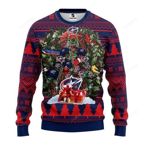 Nhl Columbus Blue Jackets Ugly Christmas Sweater Nhl Columbus Blue Jackets Ugly Christmas Sweater