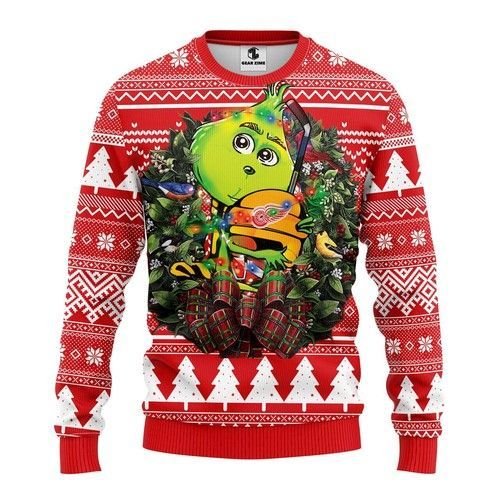Nhl Detroit Red Wings Grinch Hug Ugly Christmas Sweater Nhl Detroit Red Wings Grinch Hug Ugly Christmas Sweater