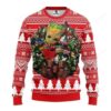 Nhl Detroit Red Wings Groot Hug Ugly Christmas Sweater