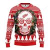 Nhl Detroit Red Wings Skull Flower Ugly Christmas Sweater