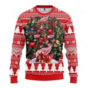 Nhl Detroit Red Wings Tree Christmas Ugly Christmas Sweater