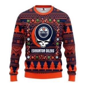 Nhl Edmonton Oilers Grateful Dead Ugly Christmas Sweater