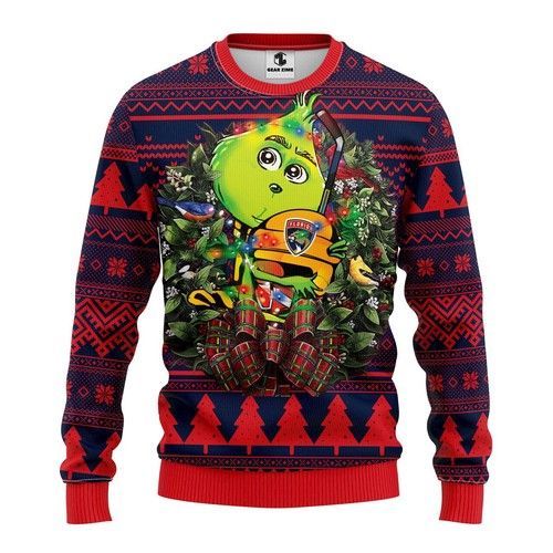 Nhl Florida Panthers Grinch Hug Ugly Christmas Sweater Nhl Florida Panthers Grinch Hug Ugly Christmas Sweater