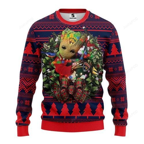 Nhl Florida Panthers Groot Hug Ugly Christmas Sweater Nhl Florida Panthers Groot Hug Ugly Christmas Sweater