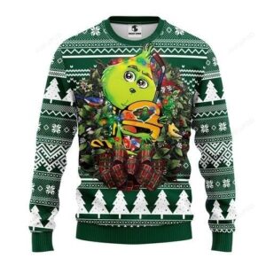 Nhl Minnesota Wild Grinch Hug Ugly Christmas Sweater
