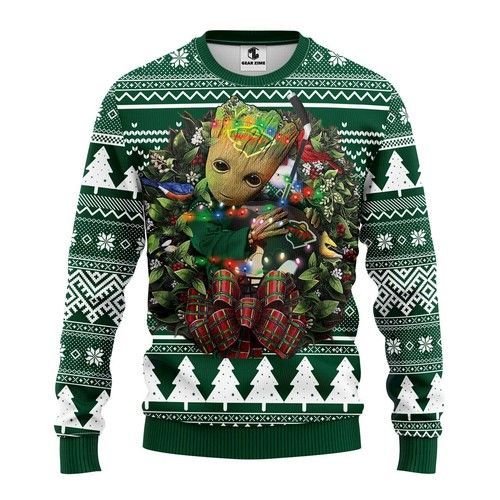 Nhl Minnesota Wild Groot Hug Ugly Christmas Sweater Nhl Minnesota Wild Groot Hug Ugly Christmas Sweater