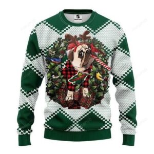 Nhl Minnesota Wild Pug Dog Ugly Christmas Sweater