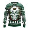 Nhl Minnesota Wild Skull Flower Ugly Christmas Sweater
