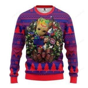 Nhl Montreal Canadiens Groot Hug Ugly Christmas Sweater