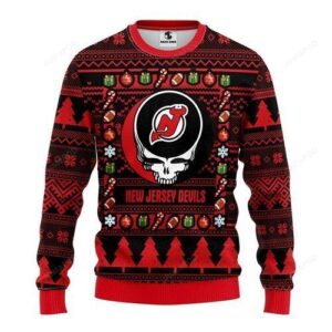 Nhl New Jersey Devils Grateful Dead Ugly Christmas Sweater
