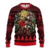 Nhl New Jersey Devils Skull Flower Ugly Christmas Sweater