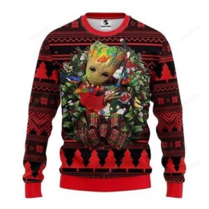 Nhl New Jersey Devils Skull Flower Ugly Christmas Sweater