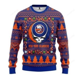 Nhl New York Islanders Grateful Dead Ugly Christmas Sweater