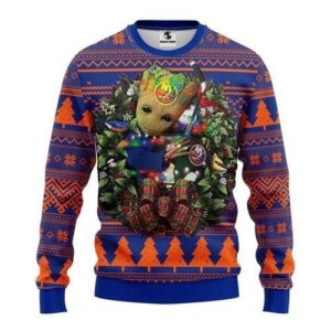 Nhl New York Islanders Groot Hug Ugly Christmas Sweater
