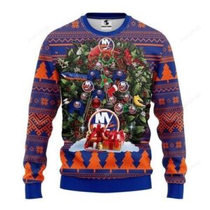 Nhl New York Islanders Tree Christmas Ugly Christmas Sweater