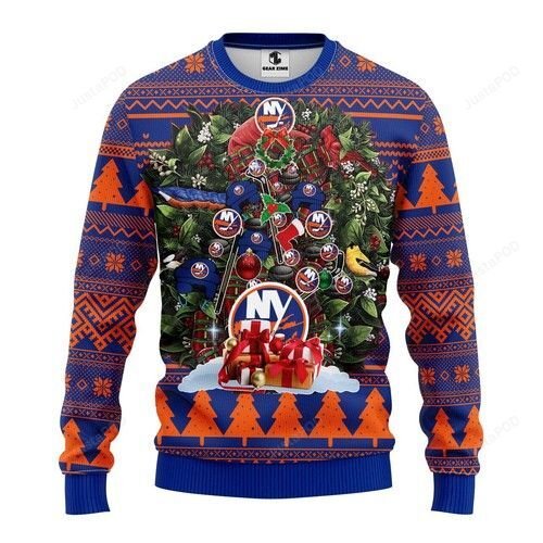 Nhl New York Islanders Tree Christmas Ugly Christmas Sweater Nhl New York Islanders Tree Christmas Ugly Christmas Sweater
