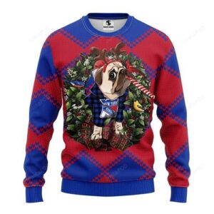 Nhl New York Rangers Pug Dog Ugly Christmas Sweater