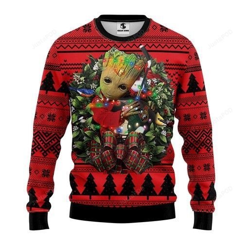 Nhl Ottawa Senators Groot Hug Ugly Christmas Sweater Nhl Ottawa Senators Groot Hug Ugly Christmas Sweater