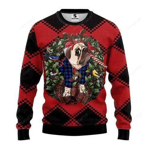 Nhl Ottawa Senators Pug Dog Ugly Christmas Sweater Nhl Ottawa Senators Pug Dog Ugly Christmas Sweater