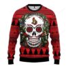 Nhl Ottawa Senators Skull Flower Ugly Christmas Sweater