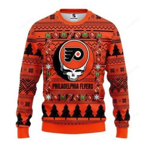 Nhl Philadelphia Flyers Grateful Dead Ugly Christmas Sweater