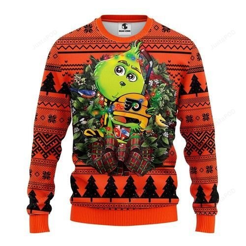 Nhl Philadelphia Flyers Grinch Ugly Christmas Sweater Nhl Philadelphia Flyers Grinch Ugly Christmas Sweater