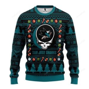 Nhl San Jose Sharks Grateful Dead Ugly Christmas Sweater