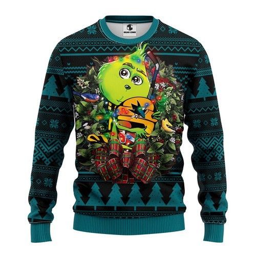 Nhl San Jose Sharks Grinch Hug Ugly Christmas Sweater Nhl San Jose Sharks Grinch Hug Ugly Christmas Sweater