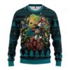 Nhl San Jose Sharks Groot Hug Ugly Christmas Sweater