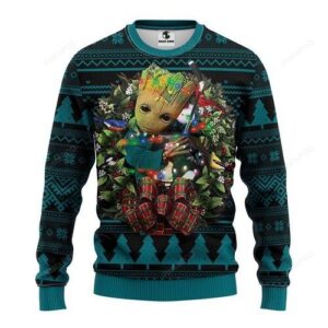 Nhl San Jose Sharks Groot Hug Ugly Christmas Sweater