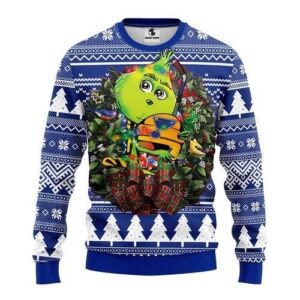 Nhl St. Louis Blues Grinch Hug Ugly Christmas Sweater