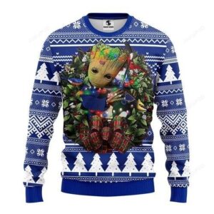 Nhl St. Louis Blues Groot Hug Ugly Christmas Sweater