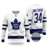 NHL Toronto Maple Leafs Matthews 34 White Ugly Sweater