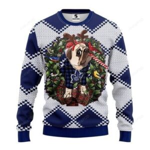 Nhl Toronto Maple Leafs Pug Dog Ugly Christmas Sweater