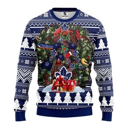 Nhl Toronto Maple Leafs Tree Christmas Ugly Christmas Sweater Nhl Toronto Maple Leafs Tree Christmas Ugly Christmas Sweater