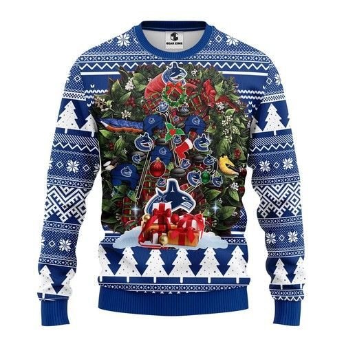 Nhl Vancouver Canucks Tree Ugly Christmas Sweater Nhl Vancouver Canucks Tree Ugly Christmas Sweater
