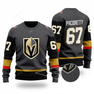 NHL Vegas Golden Knights Max Pacioretty Grey Ugly Sweater NHL Vegas Golden Knights Max Pacioretty Grey Ugly Sweater