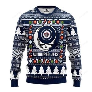 Nhl Winnipeg Jets Grateful Dead Ugly Christmas Sweater