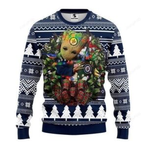 Nhl Winnipeg Jets Groot Hug Ugly Christmas Sweater