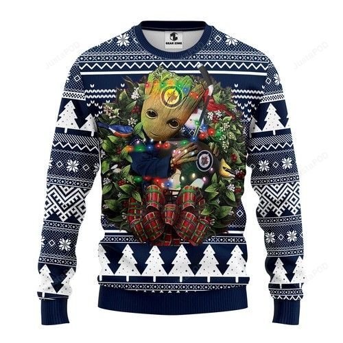 Nhl Winnipeg Jets Groot Hug Ugly Christmas Sweater Nhl Winnipeg Jets Groot Hug Ugly Christmas Sweater